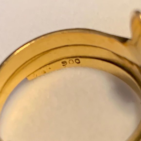 Antique Victorian Snake Ring, Yellow Gold and Ruby - Picture 2 of 5